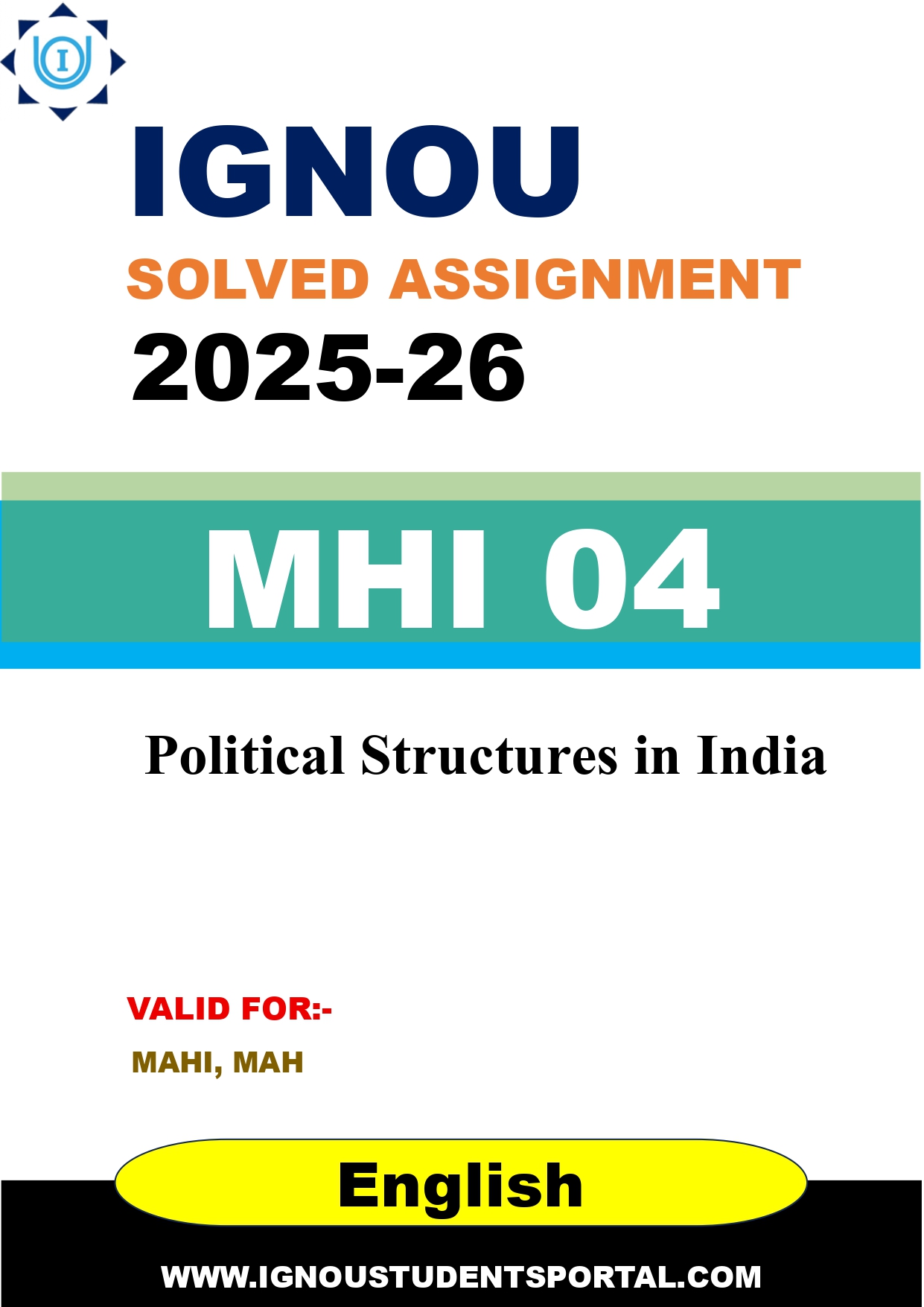 IGNOU MHI 04 Solved Assignment 2025-2026 (English Medium) – Download PDF