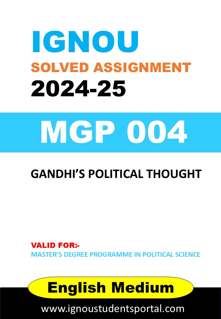 IGNOU MGP 004 Solved Assignment 2024-25 (ENGLISH Medium) – Download PDF