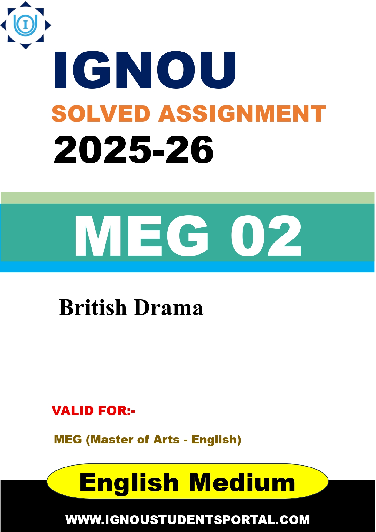 IGNOU MEG 02 Solved Assignment 2025-2026 (ENGLISH Medium) – Download PDF