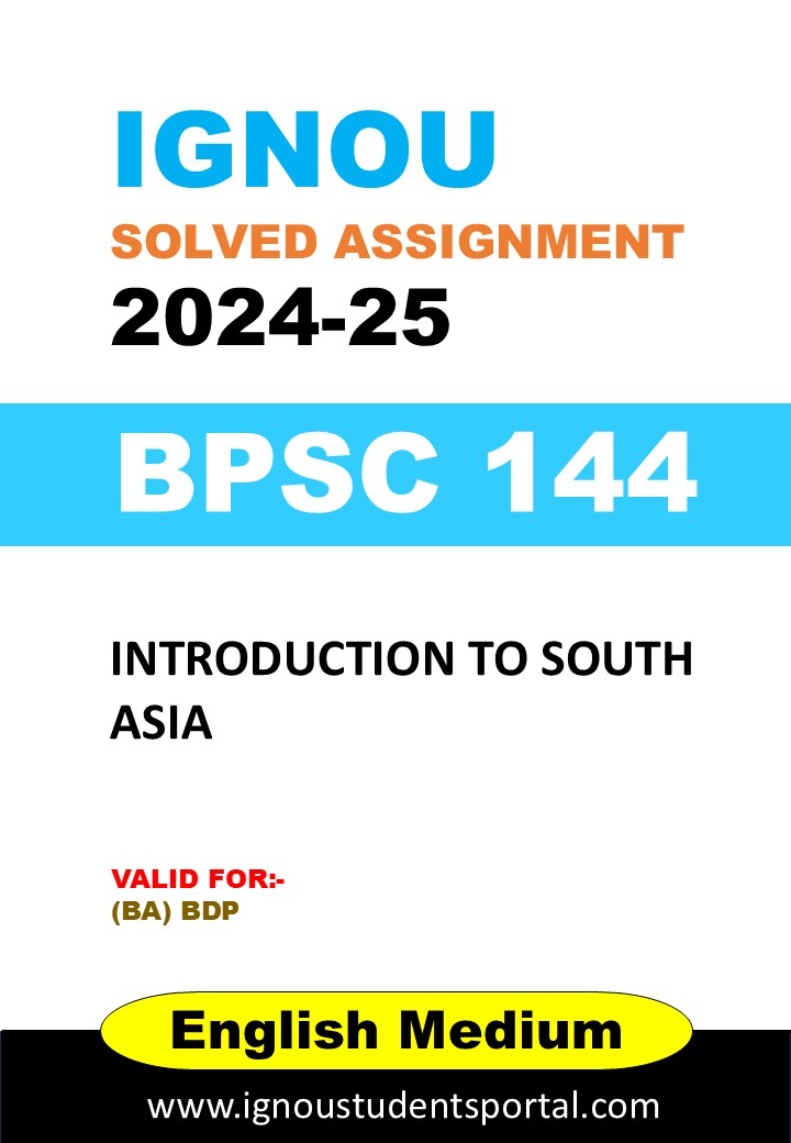 IGNOU BPSE 144 Solved Assignment 2024-25 (English Medium) – Download PDF