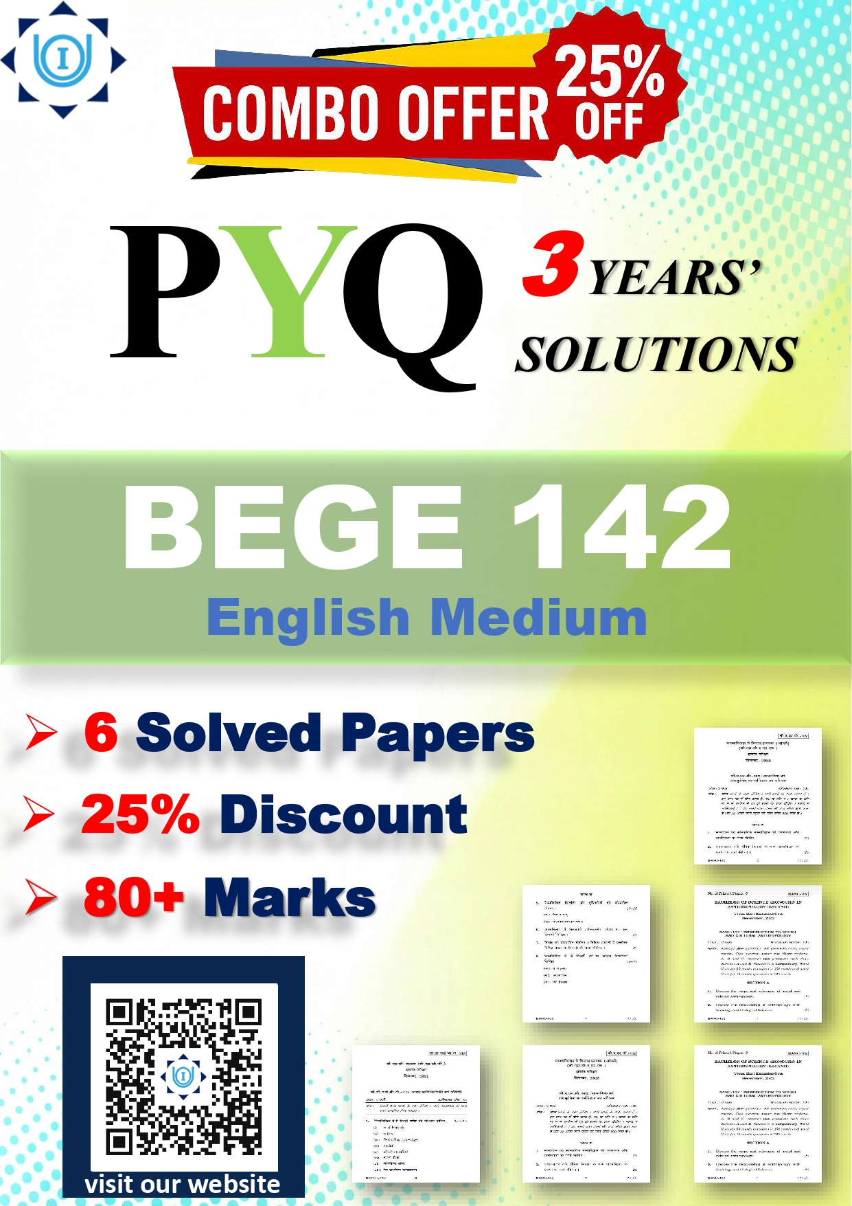 IGNOU BEGE 142 Solved Previous Year Question Papers – 3 Years Combo (ENGLISH Medium) – Download PDF | IGNOU Students Portal