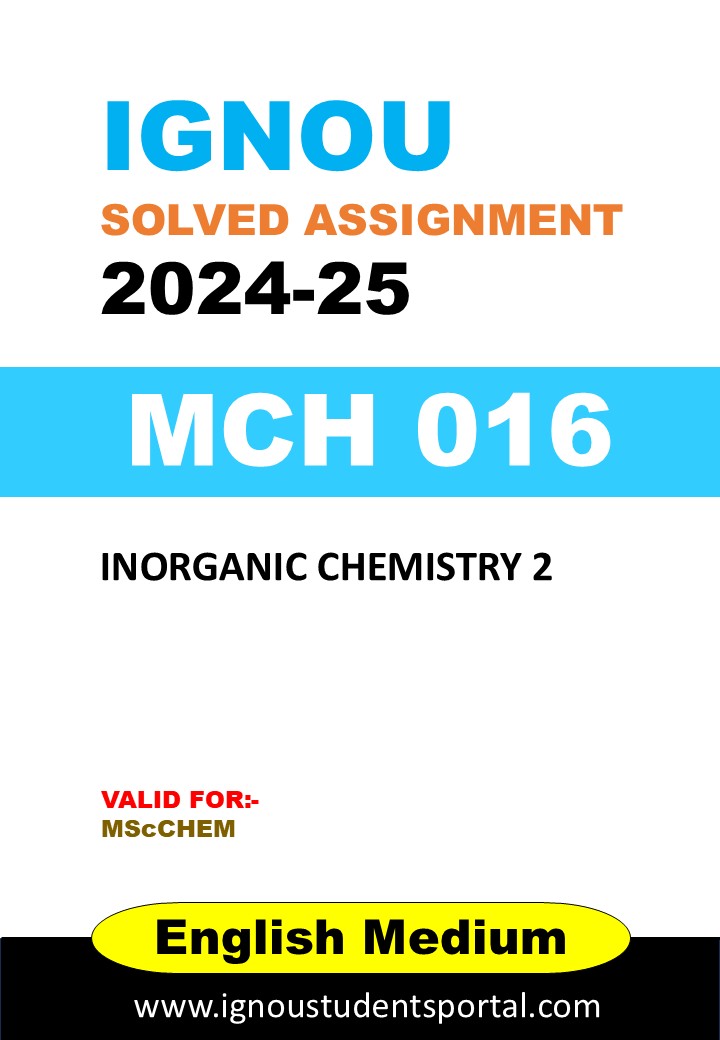 IGNOU MCH 016 Solved Assignment 2024-25 (English Medium) – Download PDF
