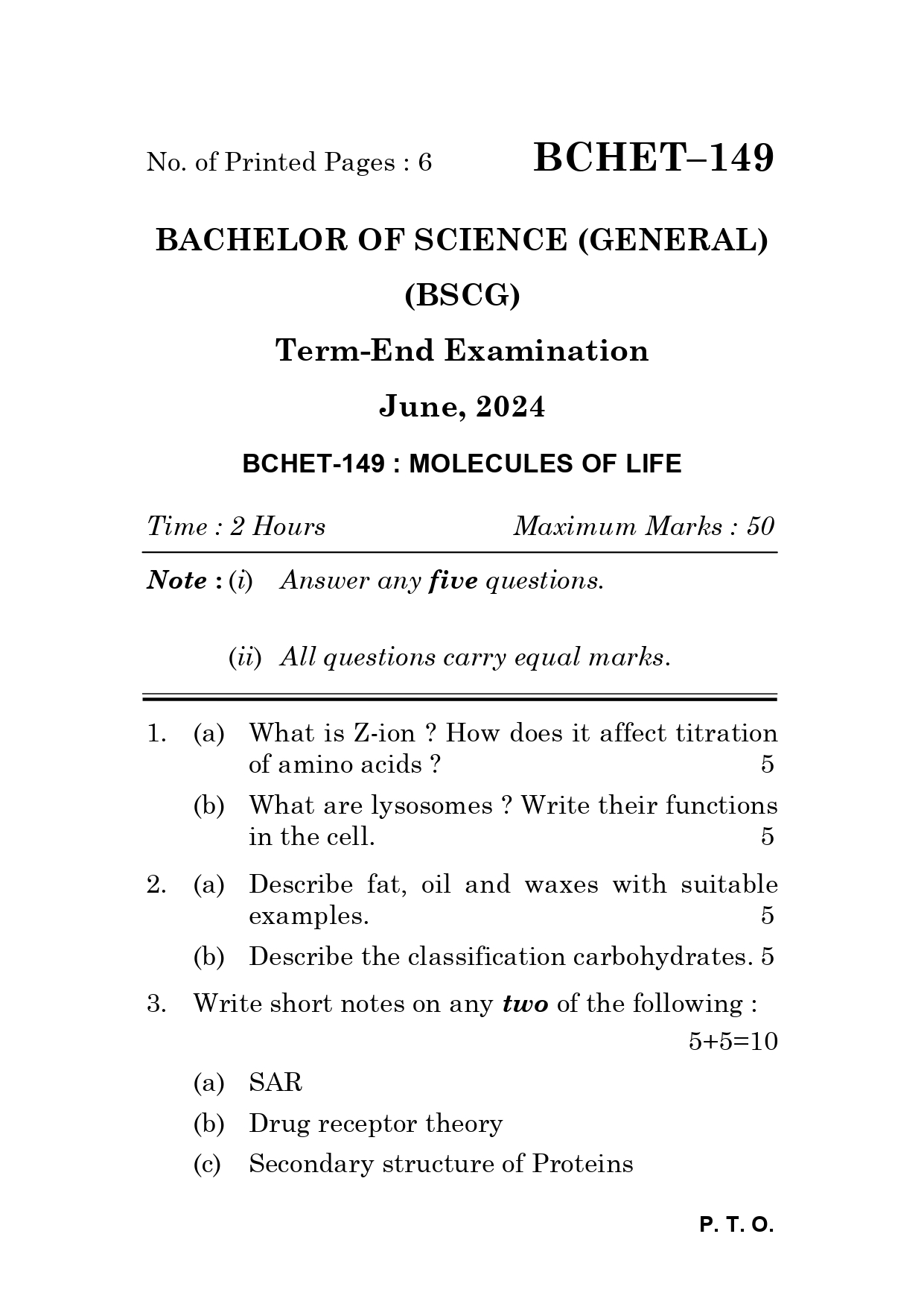 IGNOU BCHET 149 Solved Previous Year Question Paper –JUNE 2024 (ENGLISH Medium) – Download PDF