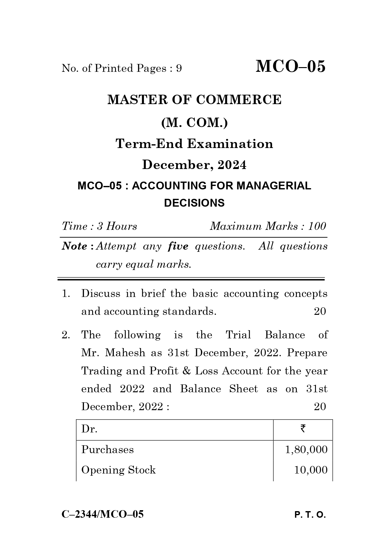 IGNOU MCO 05 Solved Previous Year Question Paper – June 2023 (English Medium) – Download PDF