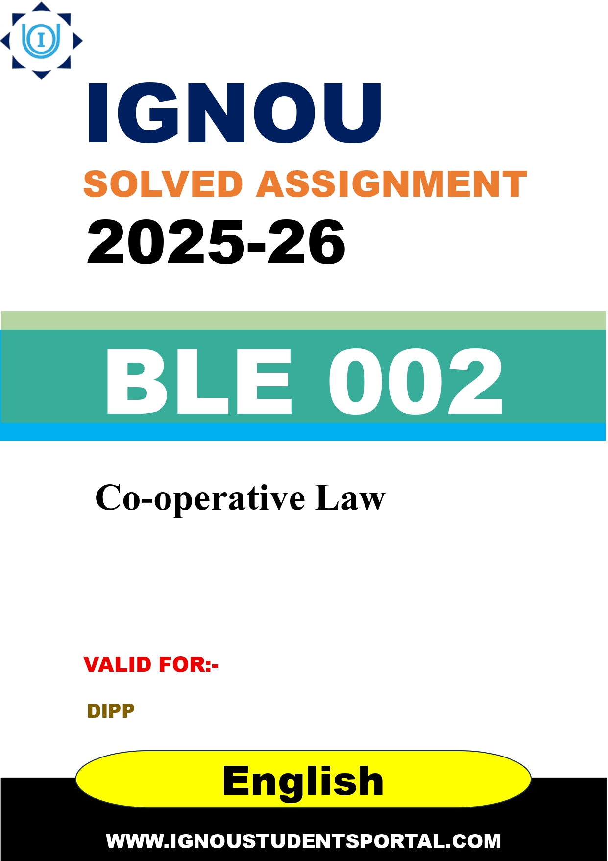 IGNOU BLE 002 Solved Assignment 2025-2026 (English Medium) – Download PDF