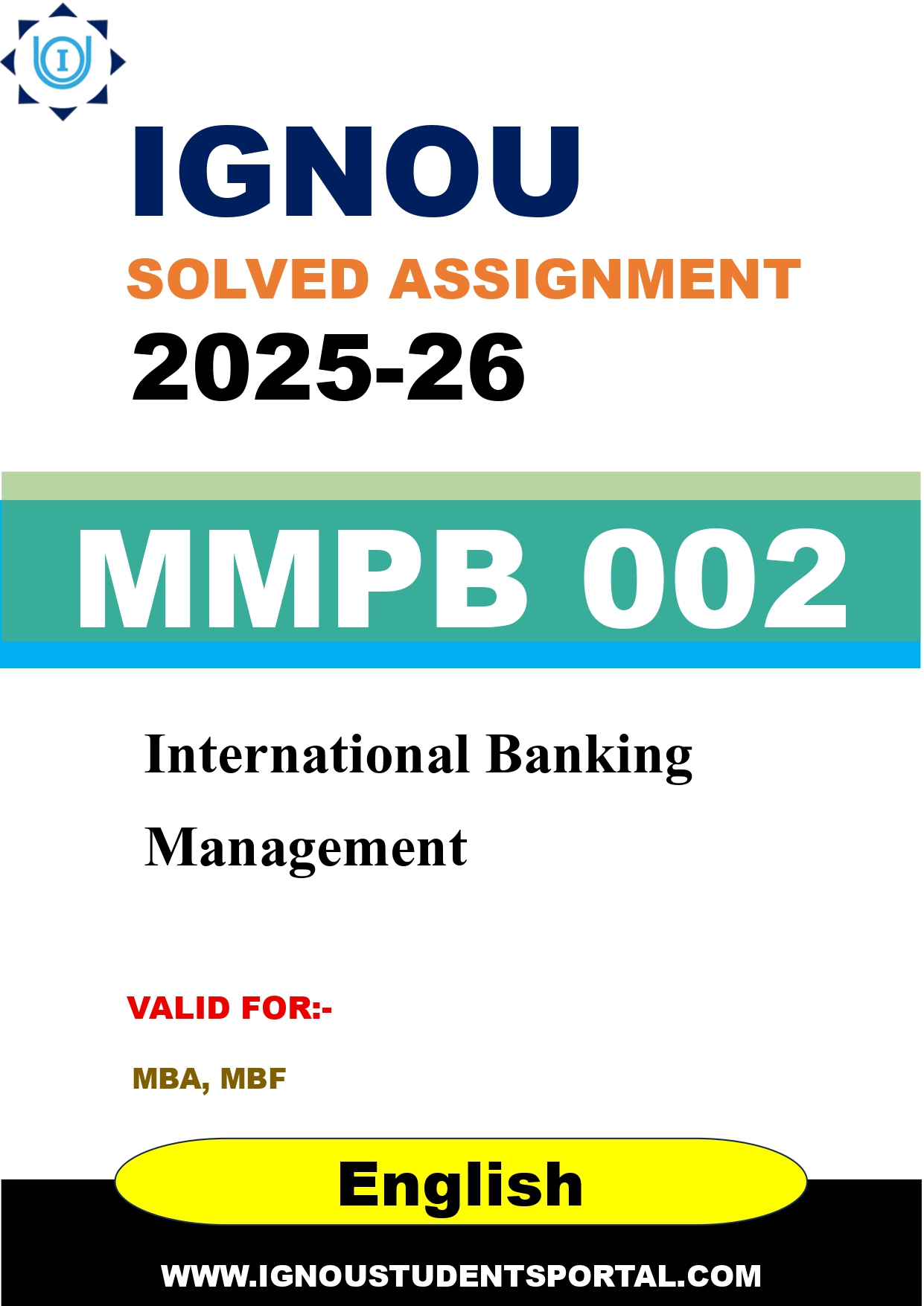 IGNOU MMPB 002 Solved Assignment 2025-2026 (English Medium) – Download PDF