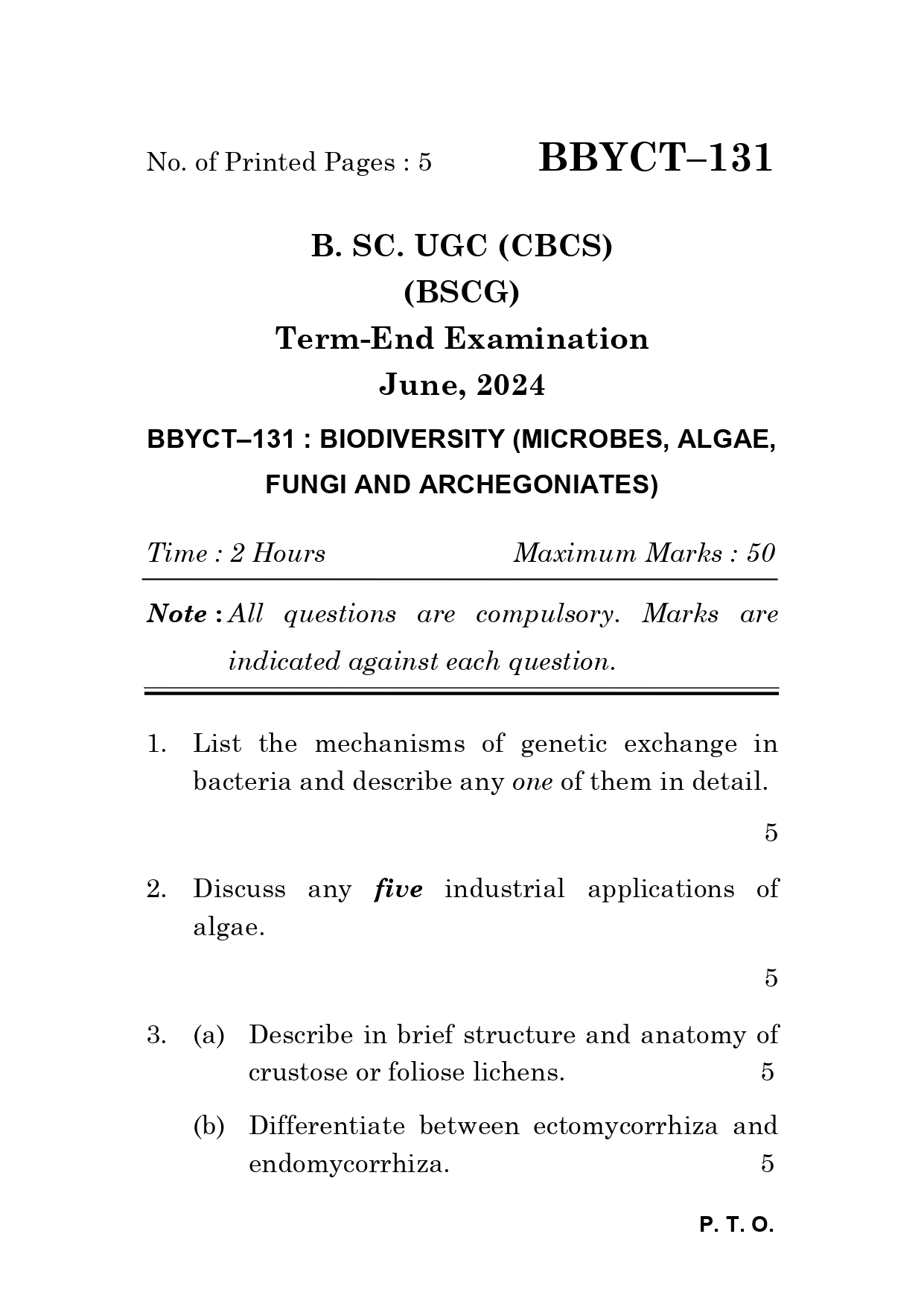 IGNOU BBYCT 131 Solved Previous Year Question Paper – June 2024 (English Medium) – Download PDF