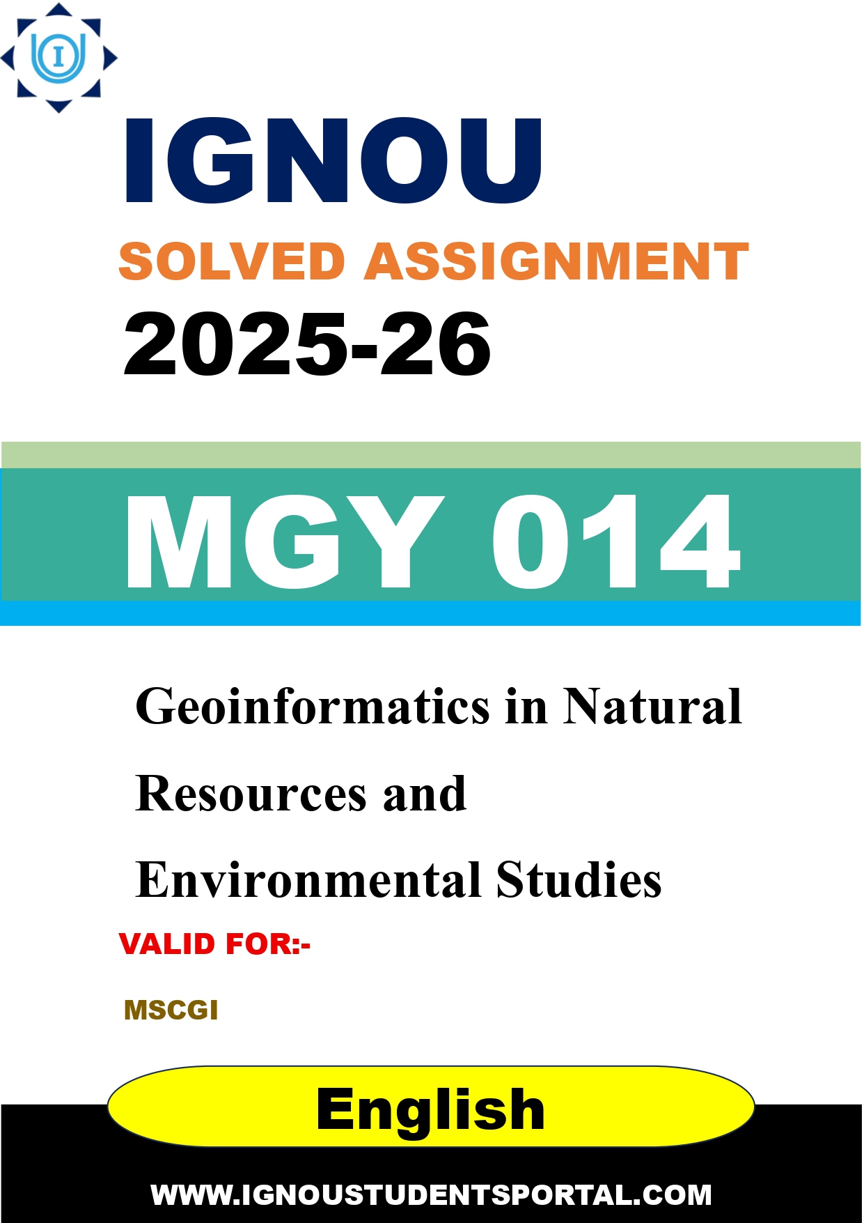 IGNOU MGY 014 Solved Assignment 2025-2026 (English Medium) – Download PDF