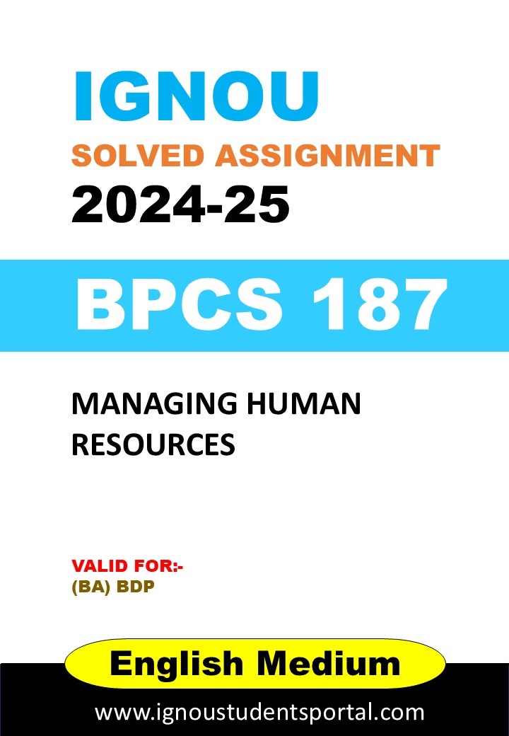 IGNOU BPCS 187 Solved Assignment 2024-25 (English Medium) – Download PDF