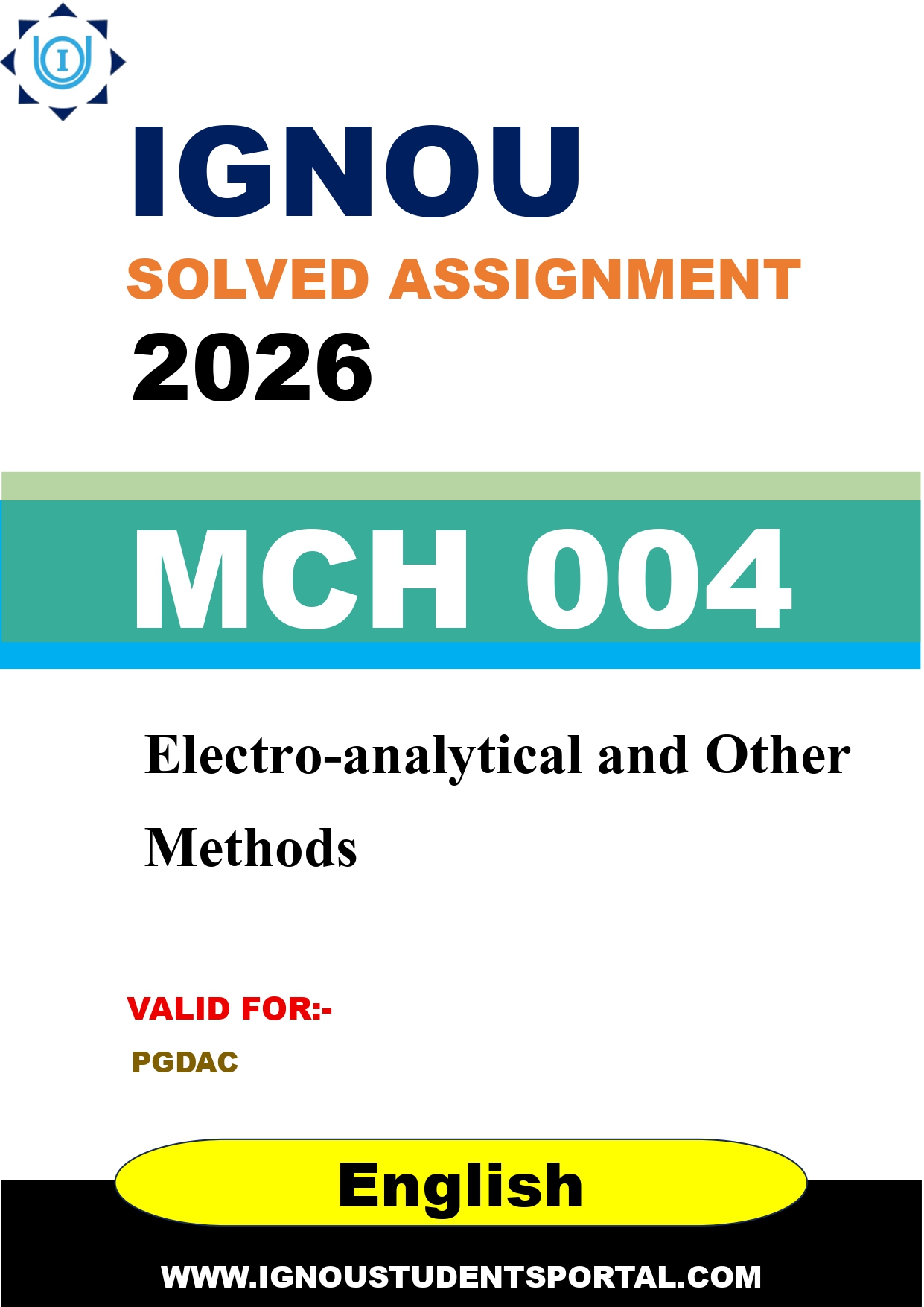 IGNOU MCH 004 Solved Assignment 2026-26 (English Medium) – Download PDF