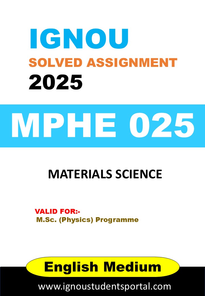 IGNOU MPHE 025 Solved Assignment 2025 (English Medium) – Download PDF