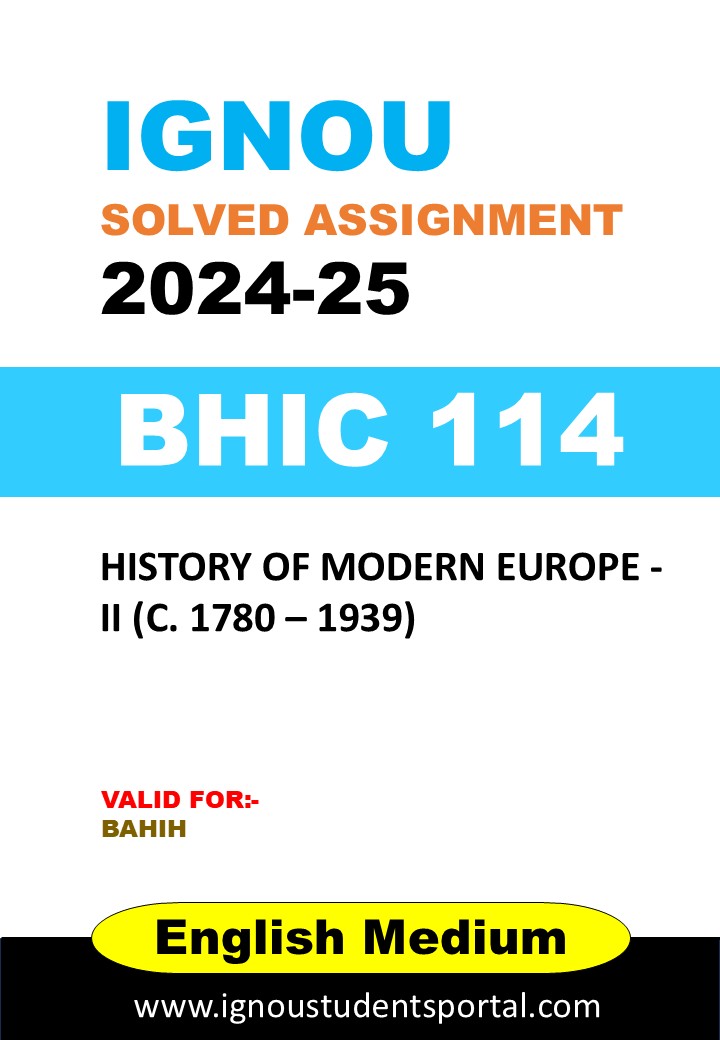 IGNOU BHIC 114 Solved Assignment 2024-25 (English Medium) – Download PDF