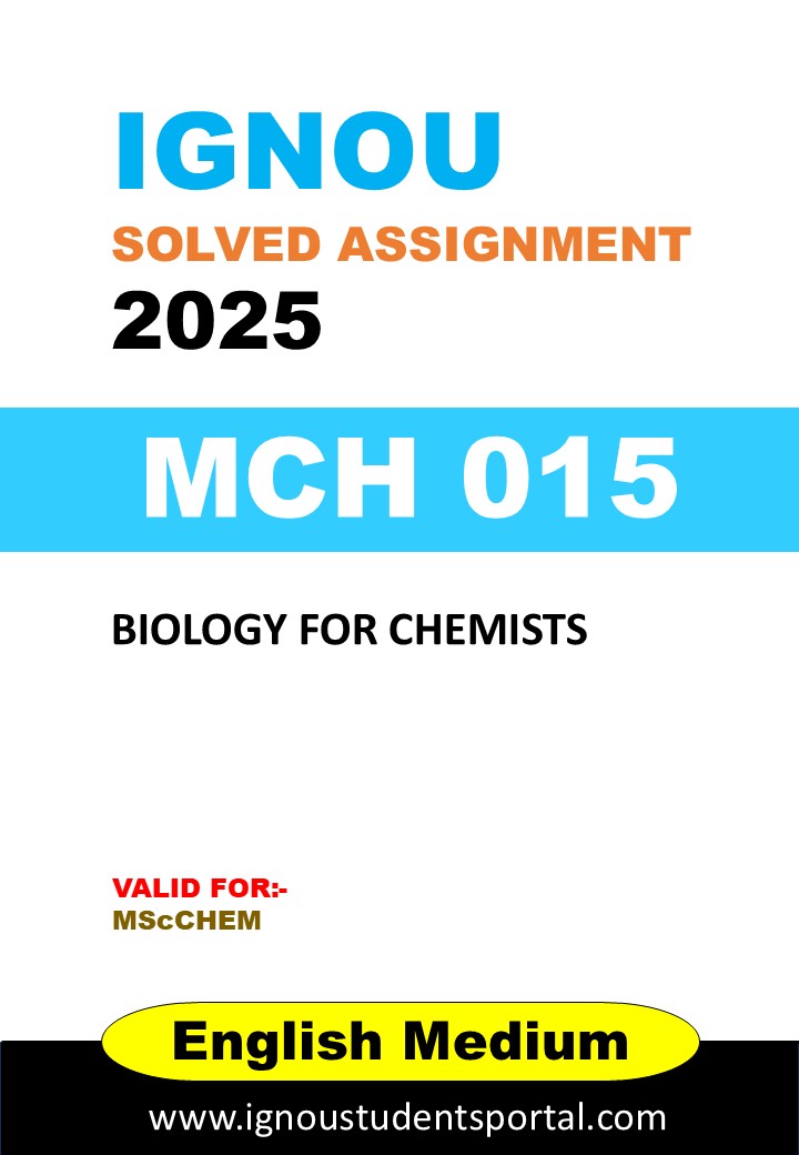 IGNOU MCH 015 Solved Assignment 2024-25 (English Medium) – Download PDF