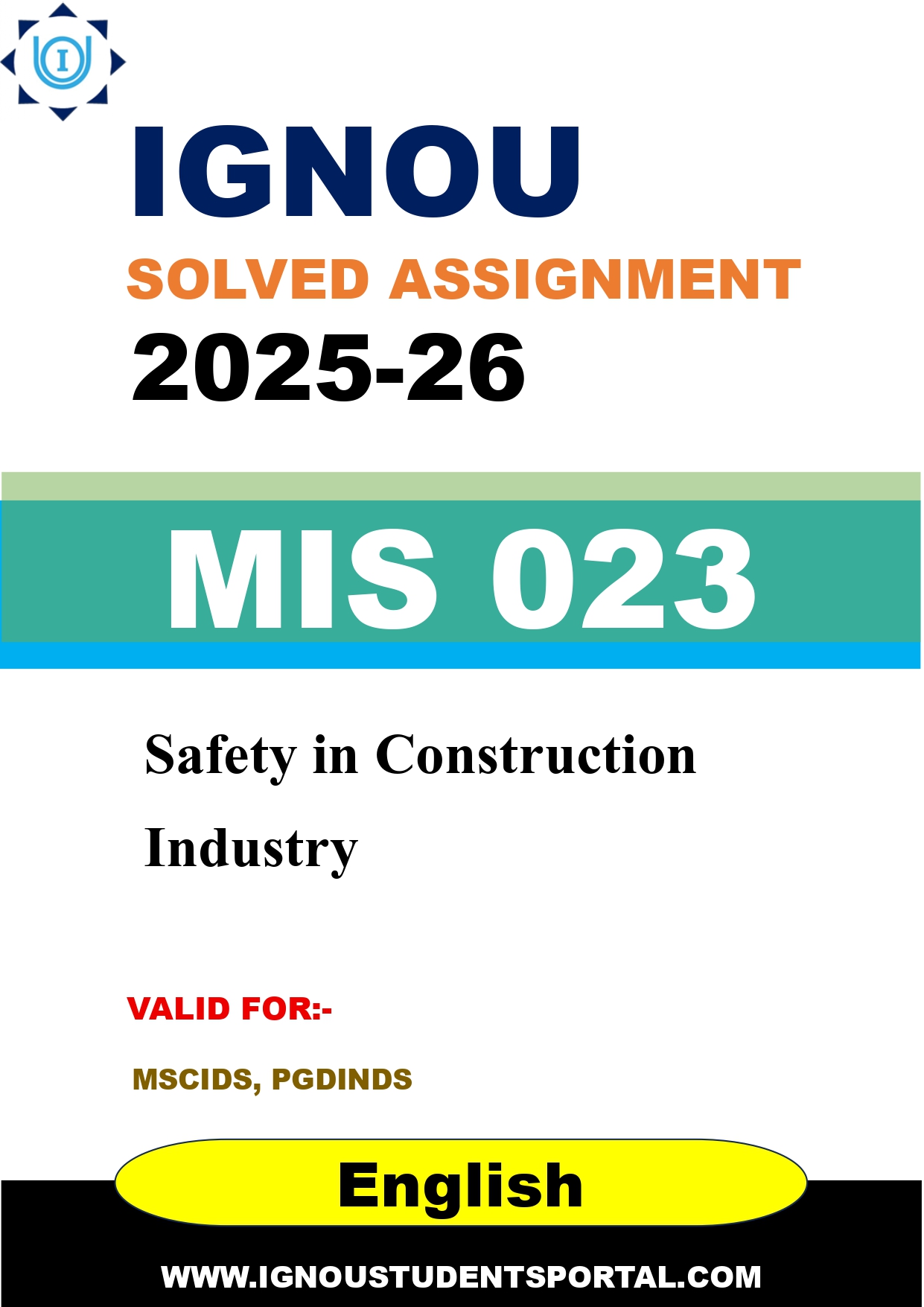 IGNOU MIS 023 Solved Assignment 2025-2026 (English Medium) – Download PDF