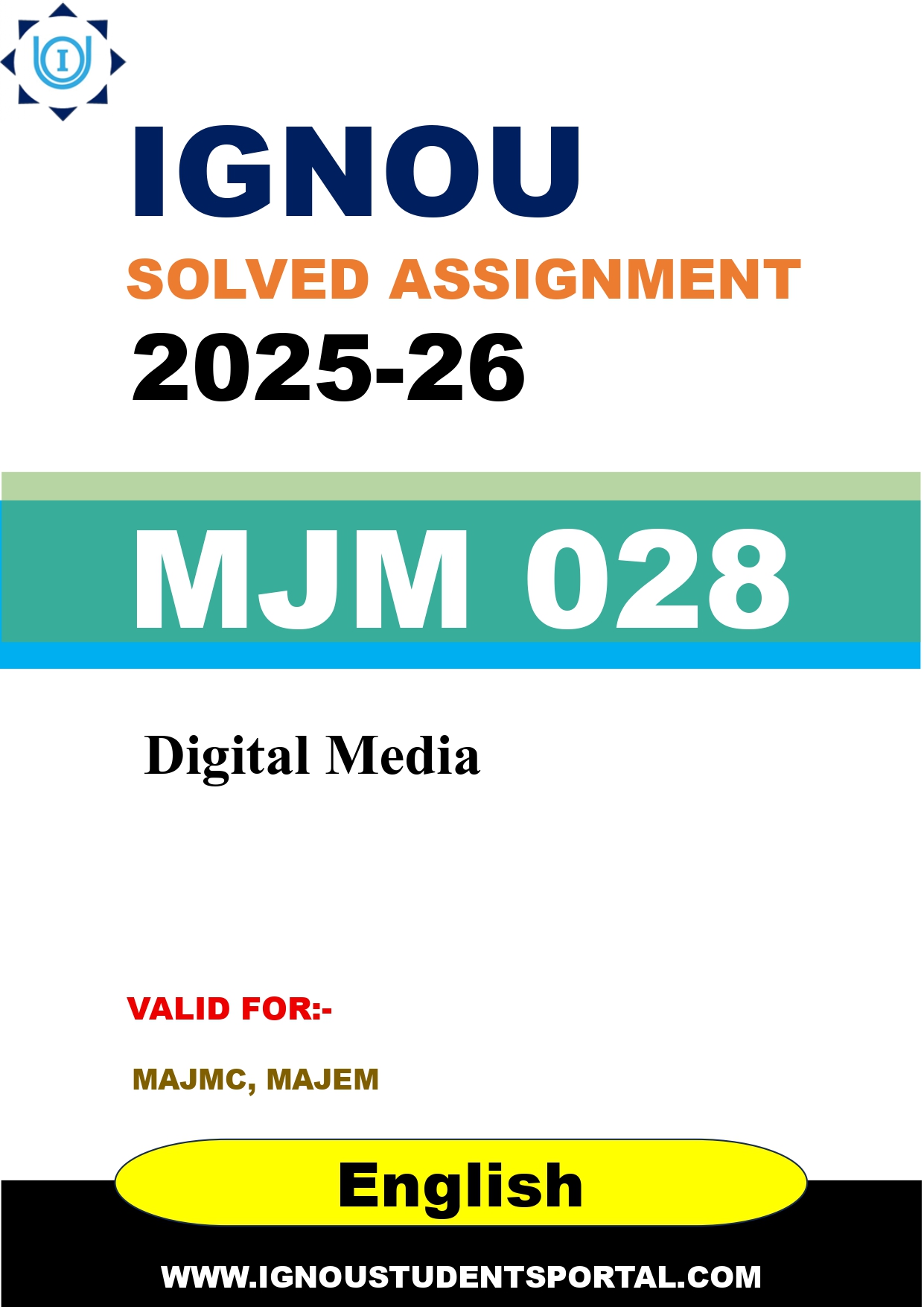 IGNOU MJM 028 Solved Assignment 2025-2026 (English Medium) – Download PDF