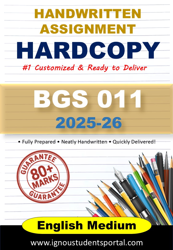 IGNOU Handwritten Assignment Hardcopy – BGS 011 (UNDERSTANDING GENDER AND LAW) 2025-26, English Medium