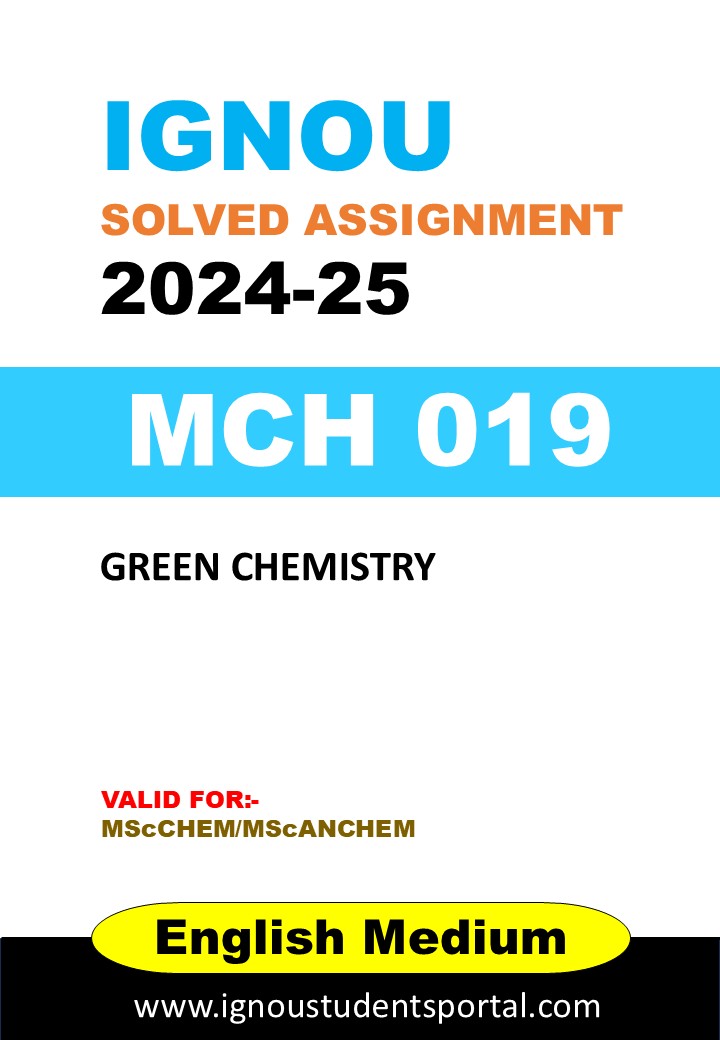 IGNOU MCH 019 Solved Assignment 2024-25 (English Medium) – Download PDF