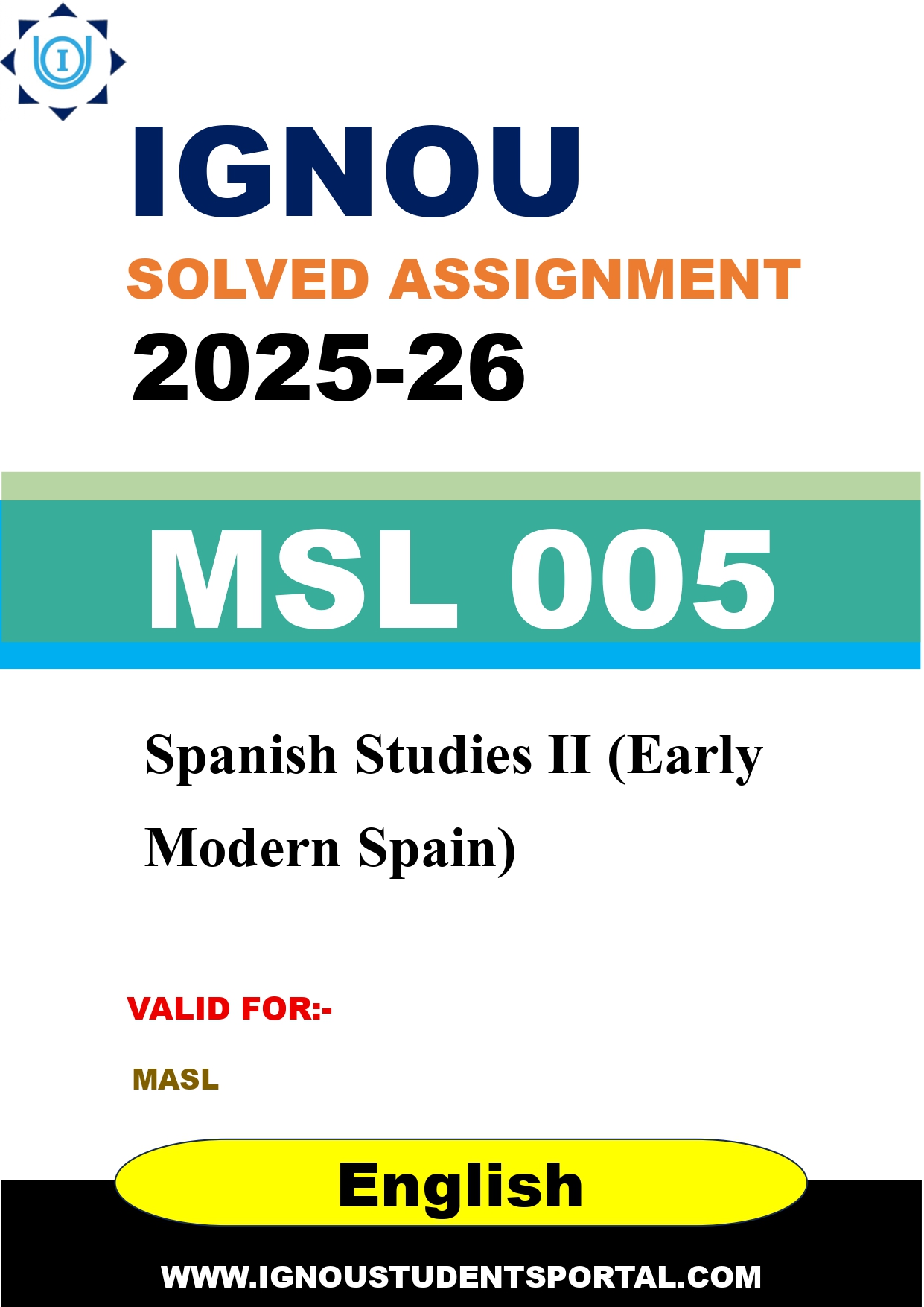 IGNOU MSL 005 Solved Assignment 2025-2026 (English Medium) – Download PDF