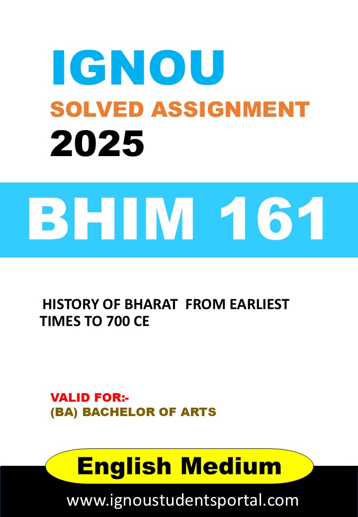 IGNOU BHIM 161 Solved Assignment 2025 (English Medium) – Download PDF