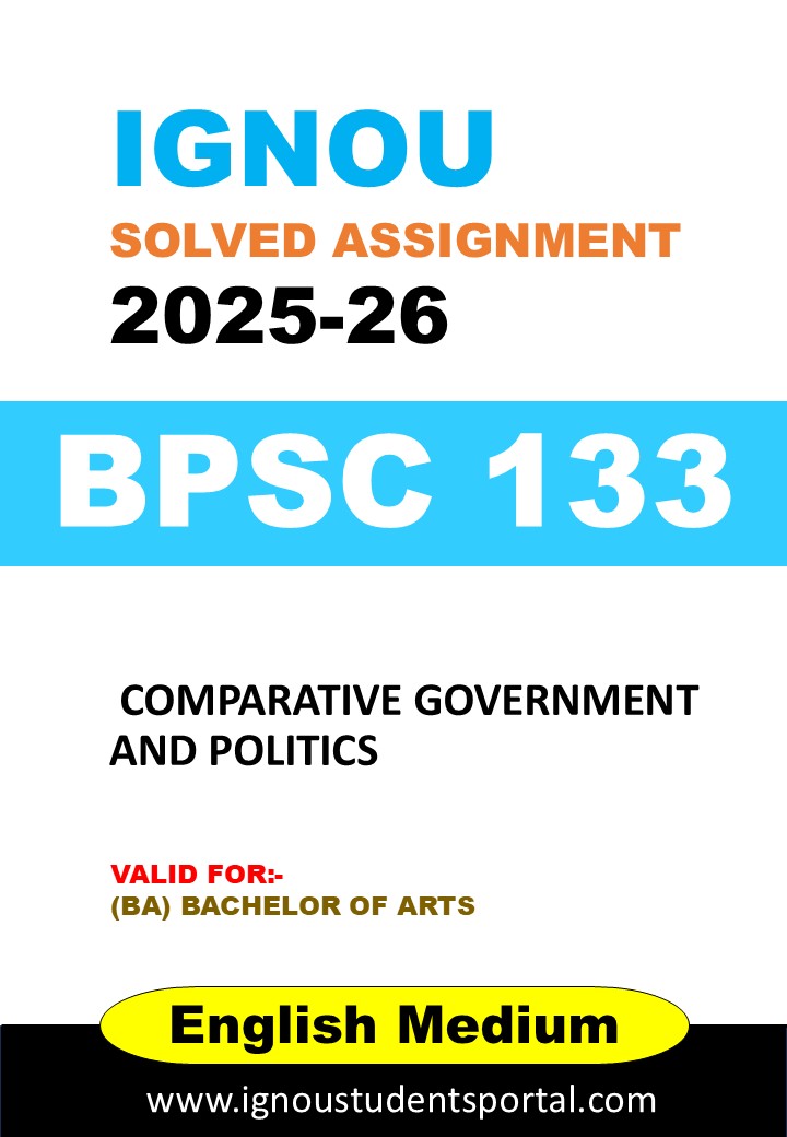 IGNOU BPSC 133 Solved Assignment 2025-26 (English Medium) – Download PDF