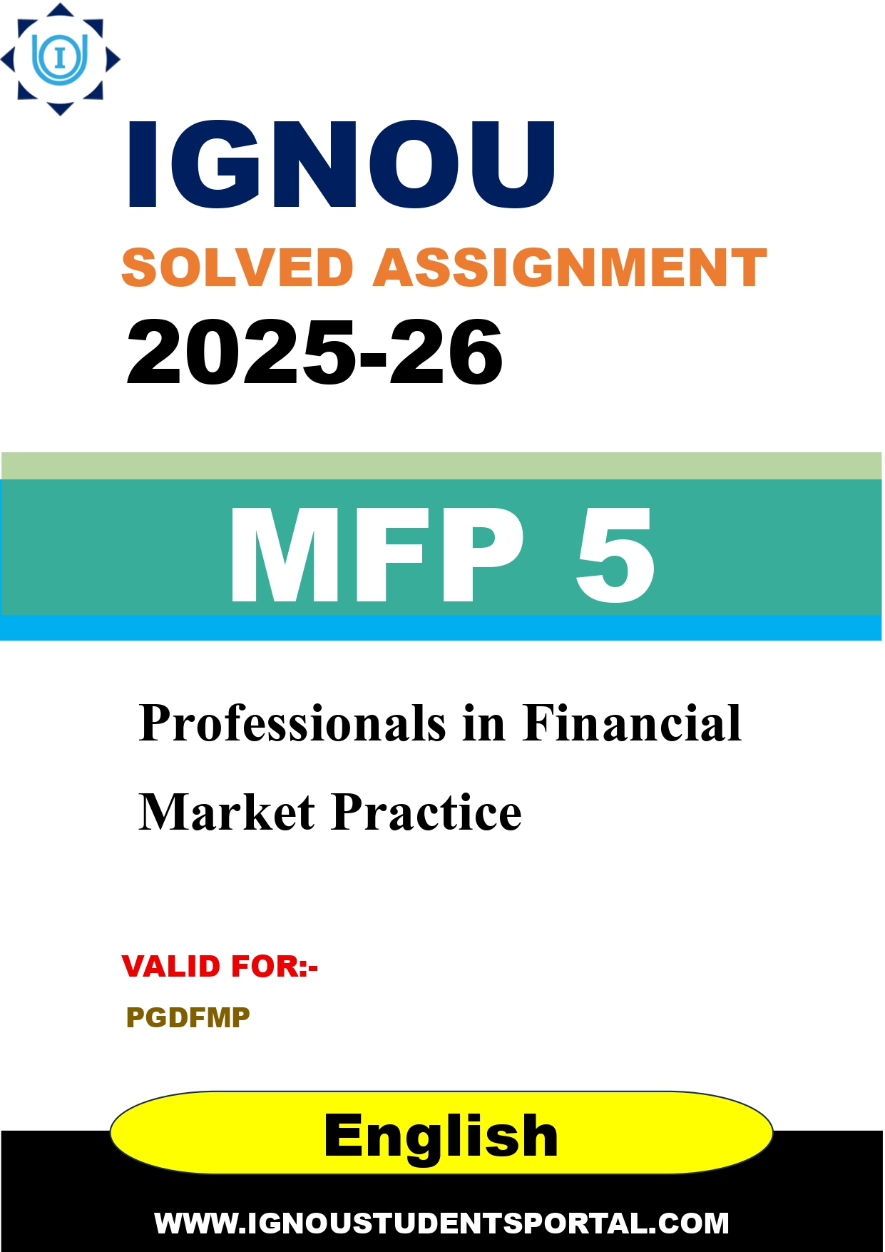 IGNOU MFP 5 Solved Assignment 2025-2026 (English Medium) – Download PDF