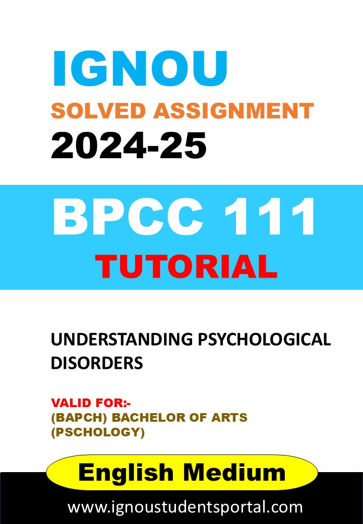 IGNOU BPCC 111 Tutorial Solved Assignment 2024-25 (English Medium) – Download PDF