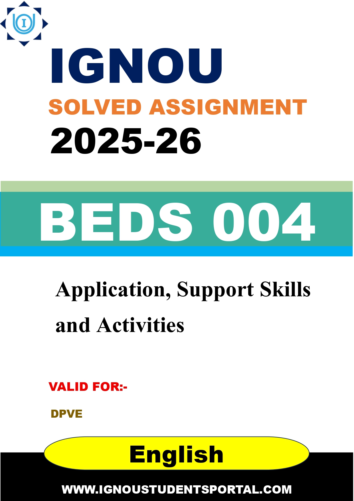 IGNOU BEDS 004 Solved Assignment 2025-2026 (English Medium) – Download PDF