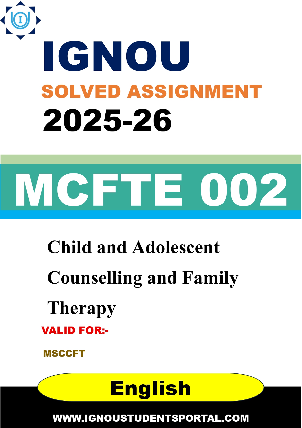 IGNOU MCFTE 002 Solved Assignment 2025-2026 (English Medium) – Download PDF