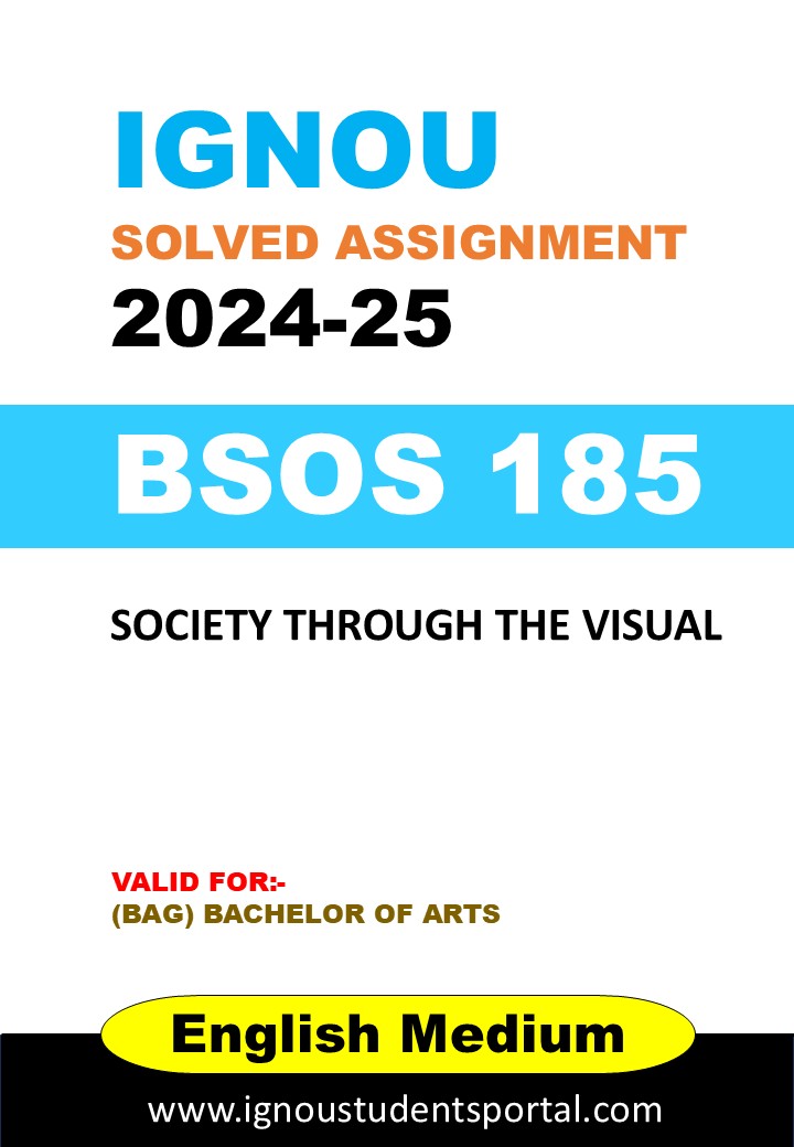 IGNOU BSOS 185 Solved Assignment 2024-25 (English Medium) – Download PDF