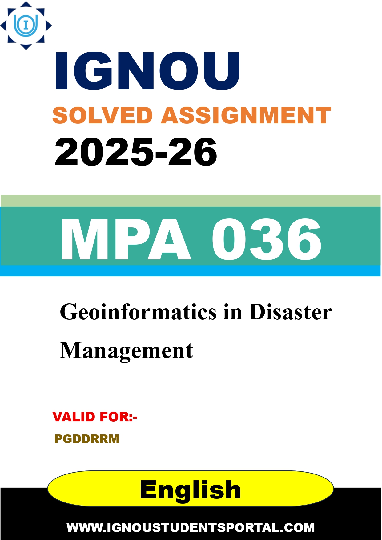 IGNOU MPA 036 Solved Assignment 2025-2026 (English Medium) – Download PDF