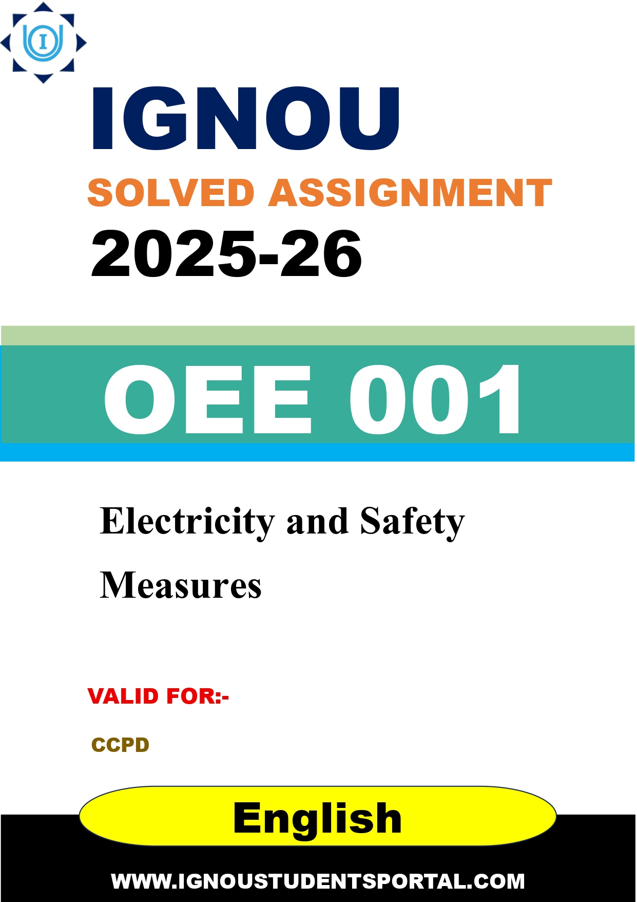 IGNOU OEE 001 Solved Assignment 2025-2026 (English Medium) – Download PDF