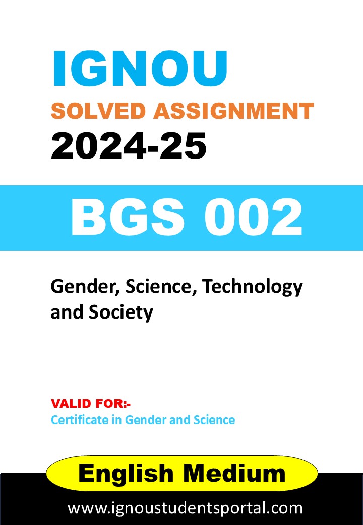 IGNOU BGS 002 Solved Assignment 2024-25 (English Medium) – Download PDF