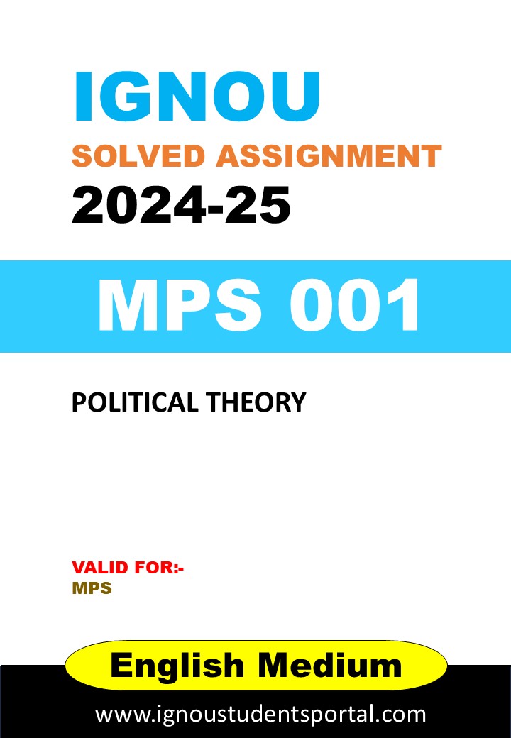 IGNOU MPS 001 Solved Assignment 2024-25 (ENGLISH Medium) – Download PDF