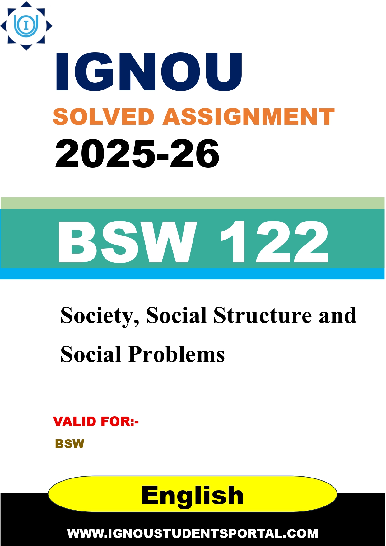 IGNOU BSW 122 Solved Assignment 2025-2026 (English Medium) – Download PDF