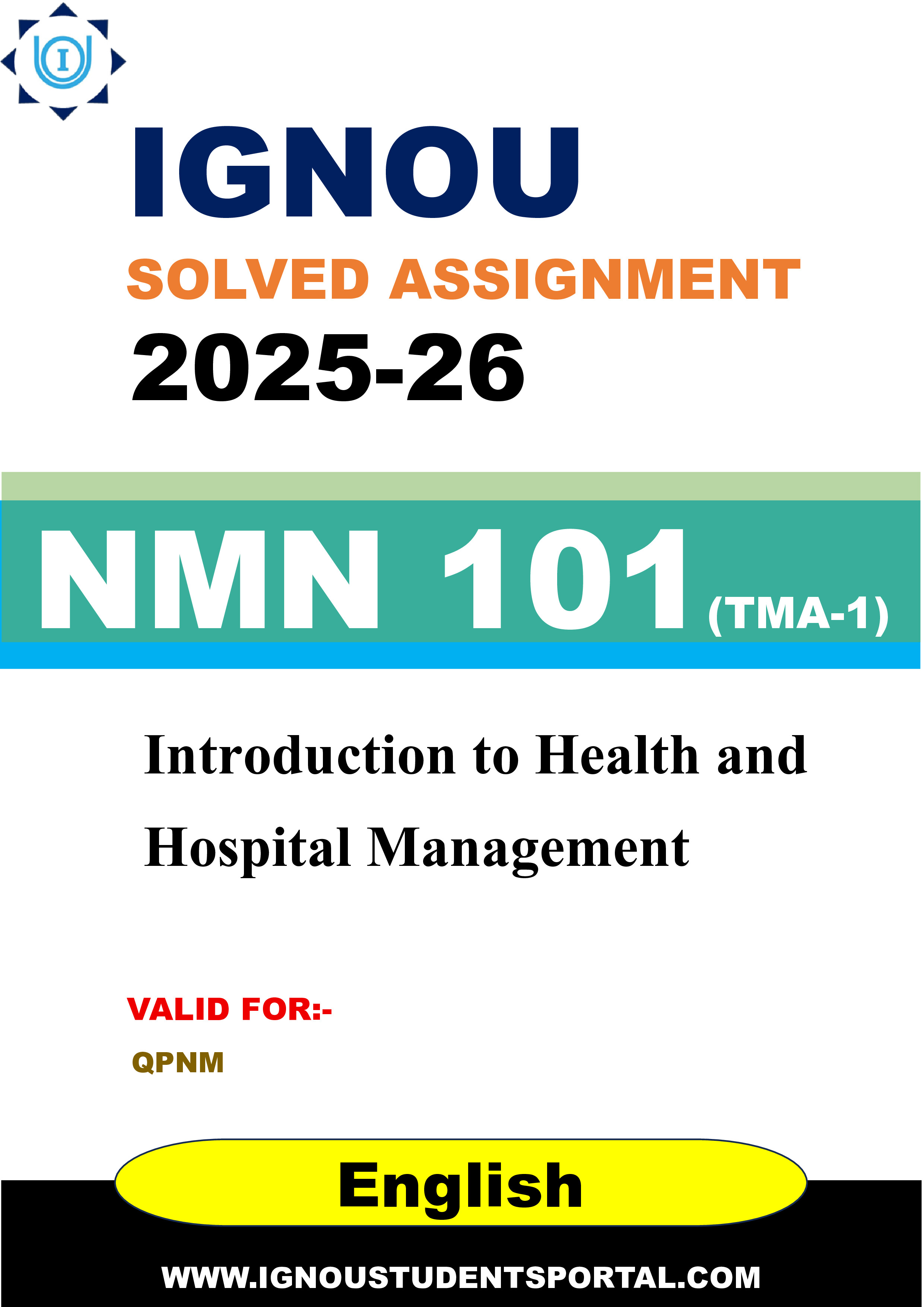 IGNOU NMN 101(TMA-1) Solved Assignment 2025-2026 (English Medium) – Download PDF