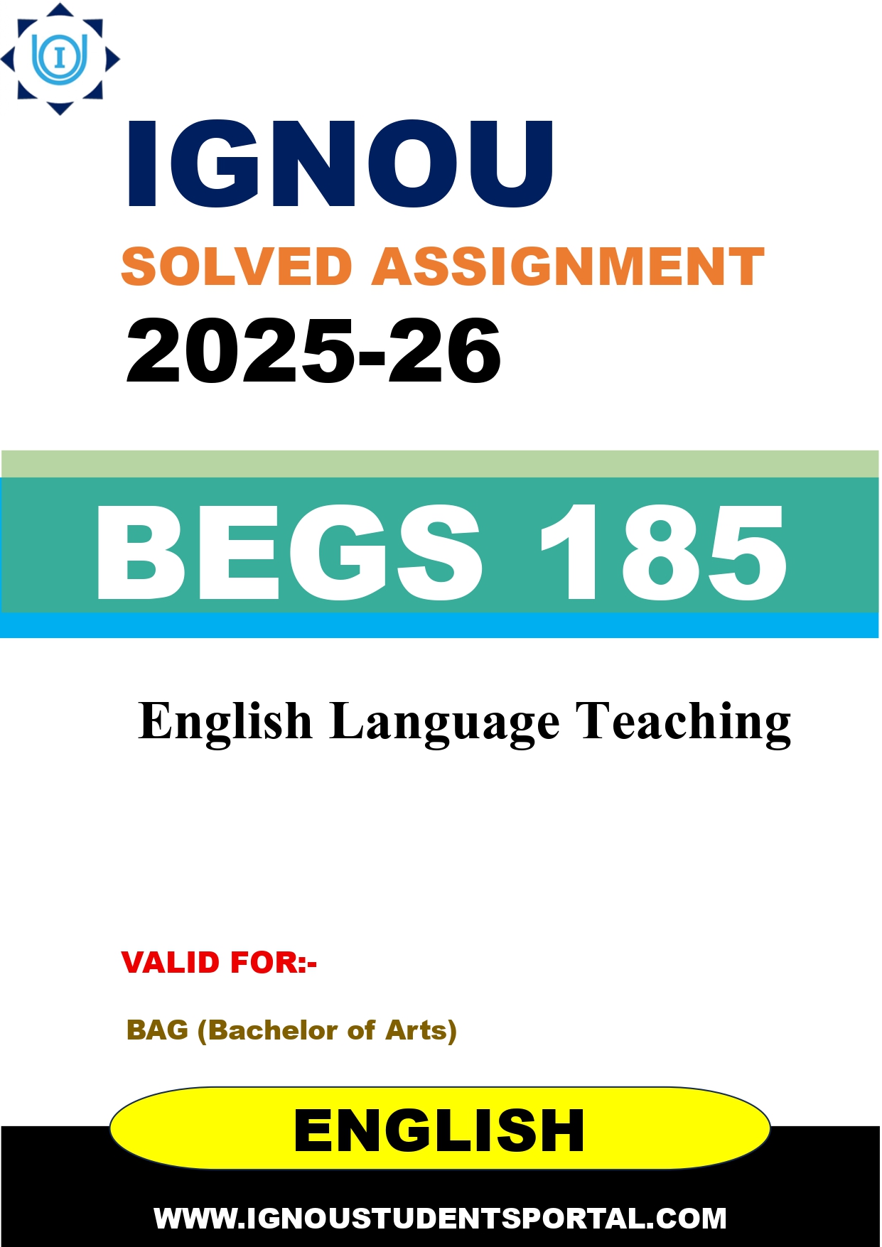 IGNOU BEGS 185 Solved Assignment 2025-2026 (ENGLISH Medium) – Download PDF