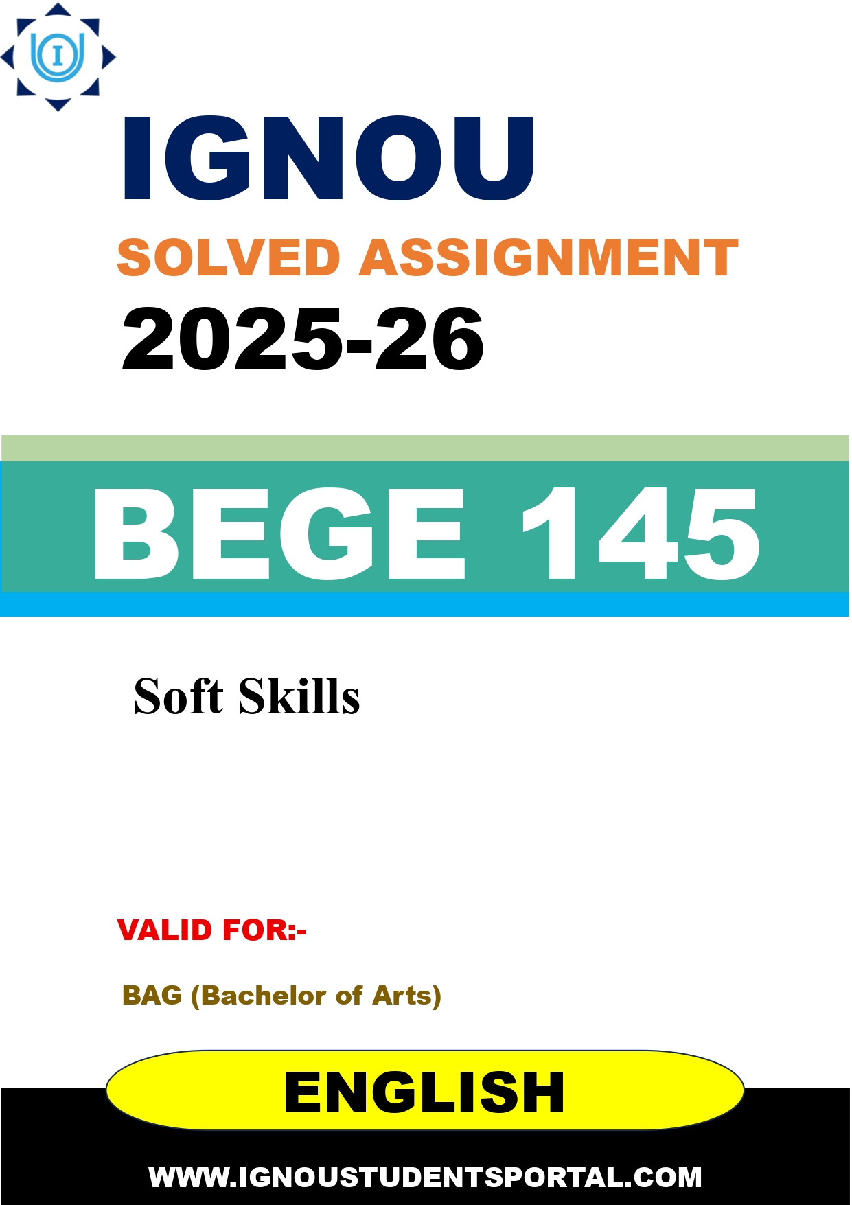 IGNOU BEGE 145 Solved Assignment 2025-2026 (ENGLISH Medium) – Download PDF