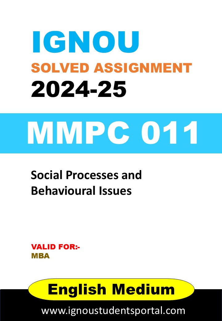IGNOU MMPC 011 Solved Assignment 2024-25 (ENGLISH Medium) – Download PDF