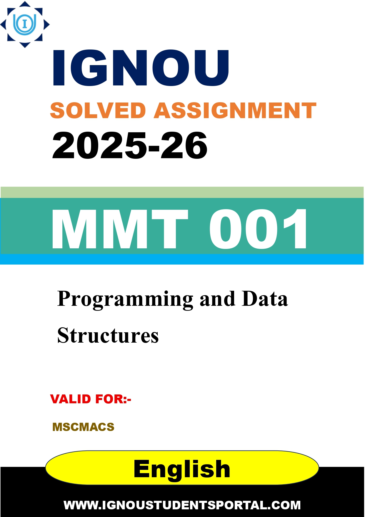 IGNOU MMT 001 Solved Assignment 2025-2026 (English Medium) – Download PDF