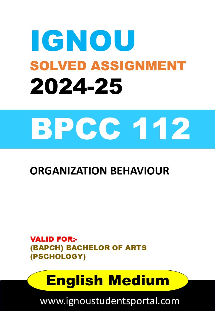 IGNOU BPCC 112 Solved Assignment 2024-25 (English Medium) – Download PDF