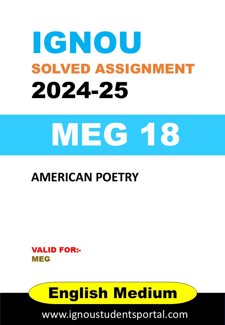 IGNOU MEG 18 Solved Assignment 2024-25 (ENGLISH Medium) – Download PDF