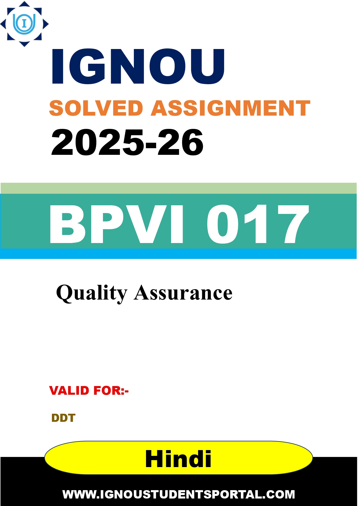 IGNOU BPVI 017 Solved Assignment 2025-2026 (Hindi Medium) – Download PDF
