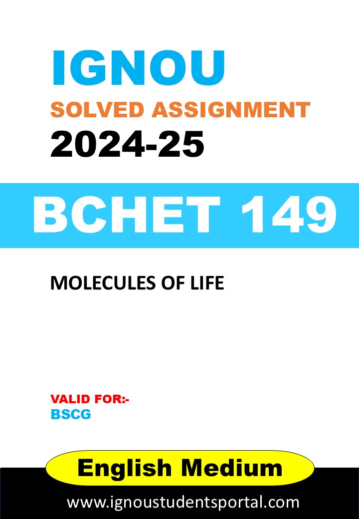IGNOU BCHET 149 Solved Assignment 2025 (English Medium) – Download PDF