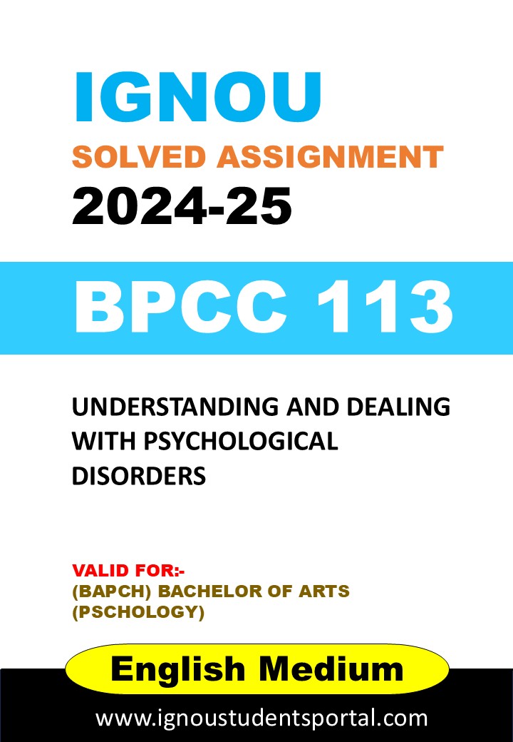 IGNOU BPCC 113 Solved Assignment 2024-25 (English Medium) – Download PDF