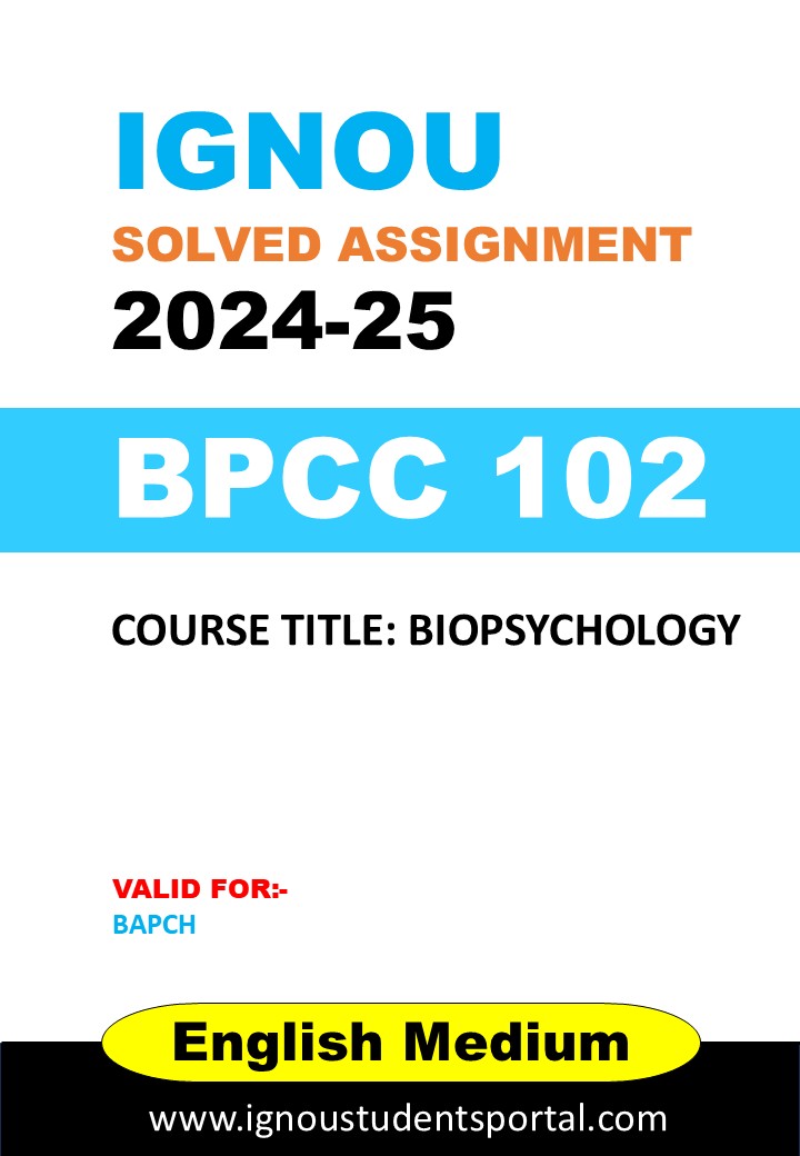 IGNOU BPCC 102 Solved Assignment 2024-25 (English Medium) – Download PDF