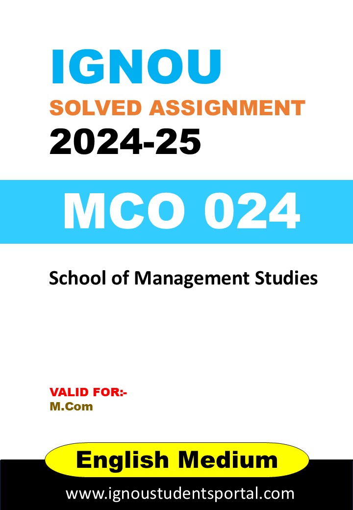 IGNOU MCO 24 Solved Assignment 2024-25 (English Medium) – Download PDF