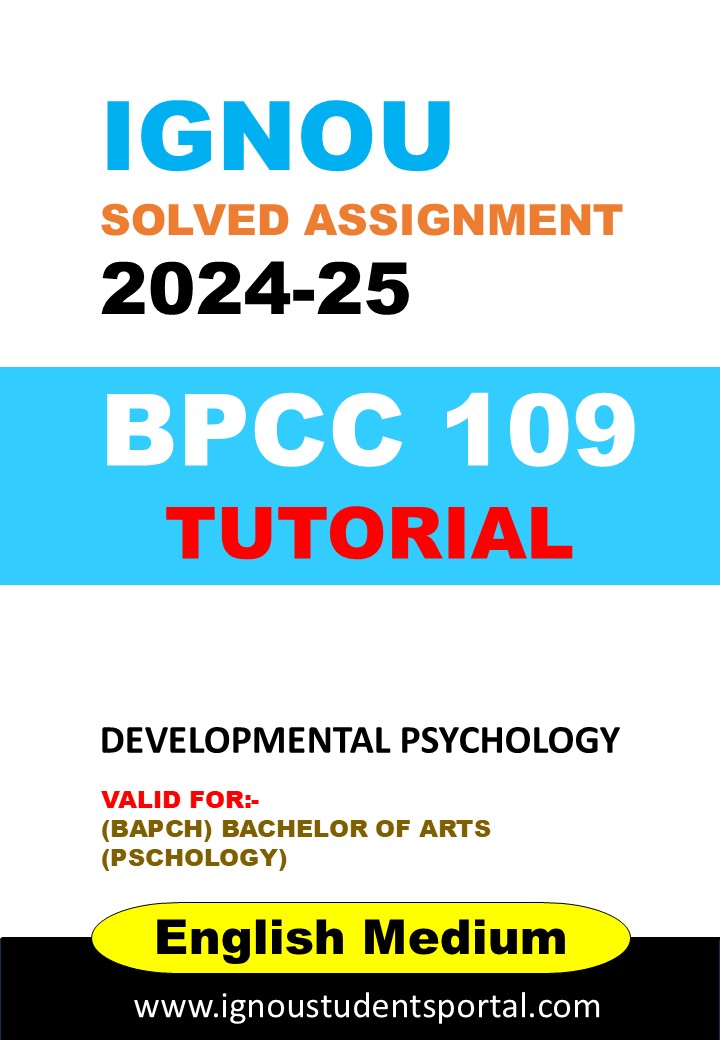 IGNOU BPCC 109 Tutorial Solved Assignment 2024-25 (English Medium) – Download PDF