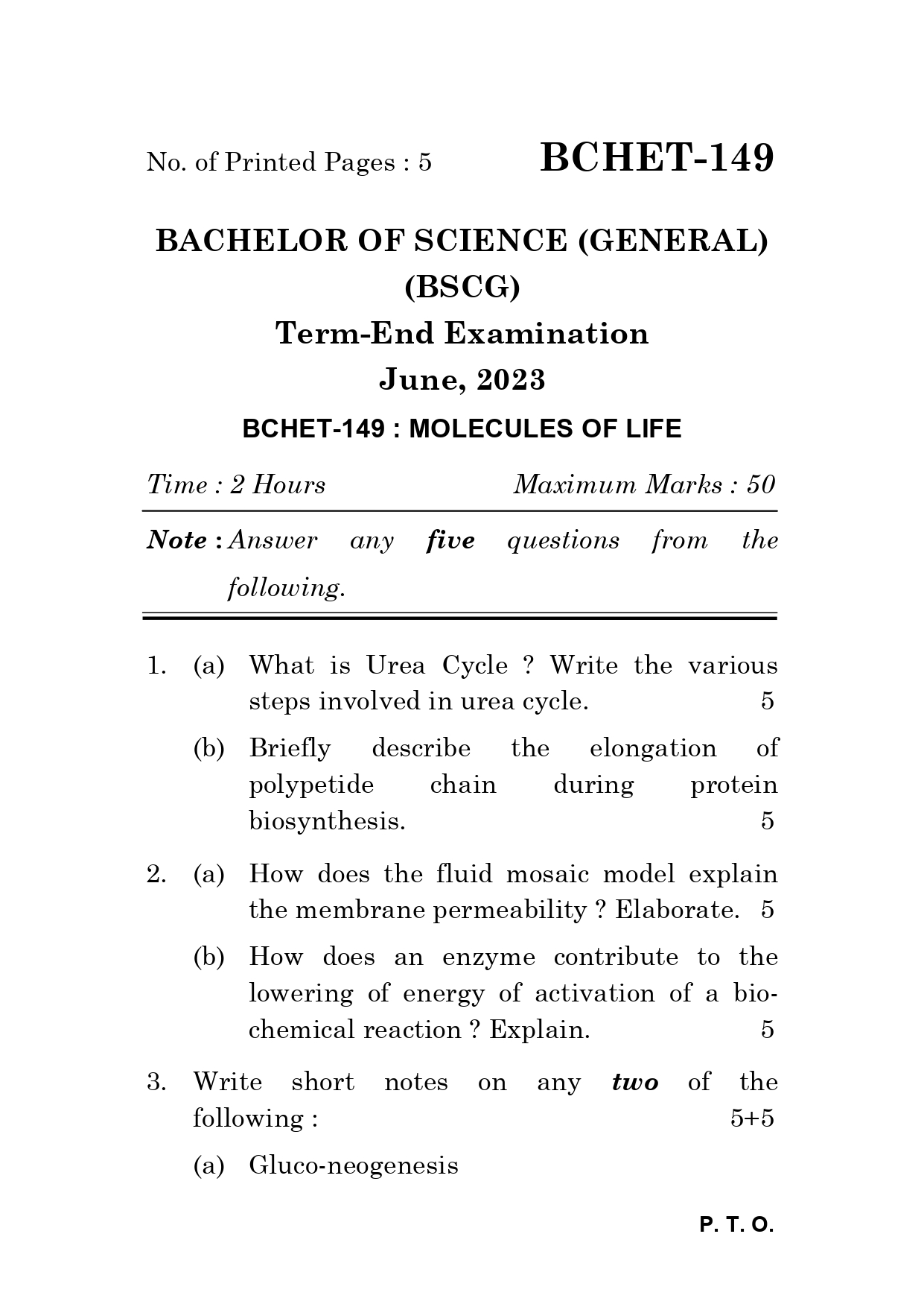 IGNOU BCHET 149 Solved Previous Year Question Paper –JUNE 2023 (ENGLISH Medium) – Download PDF