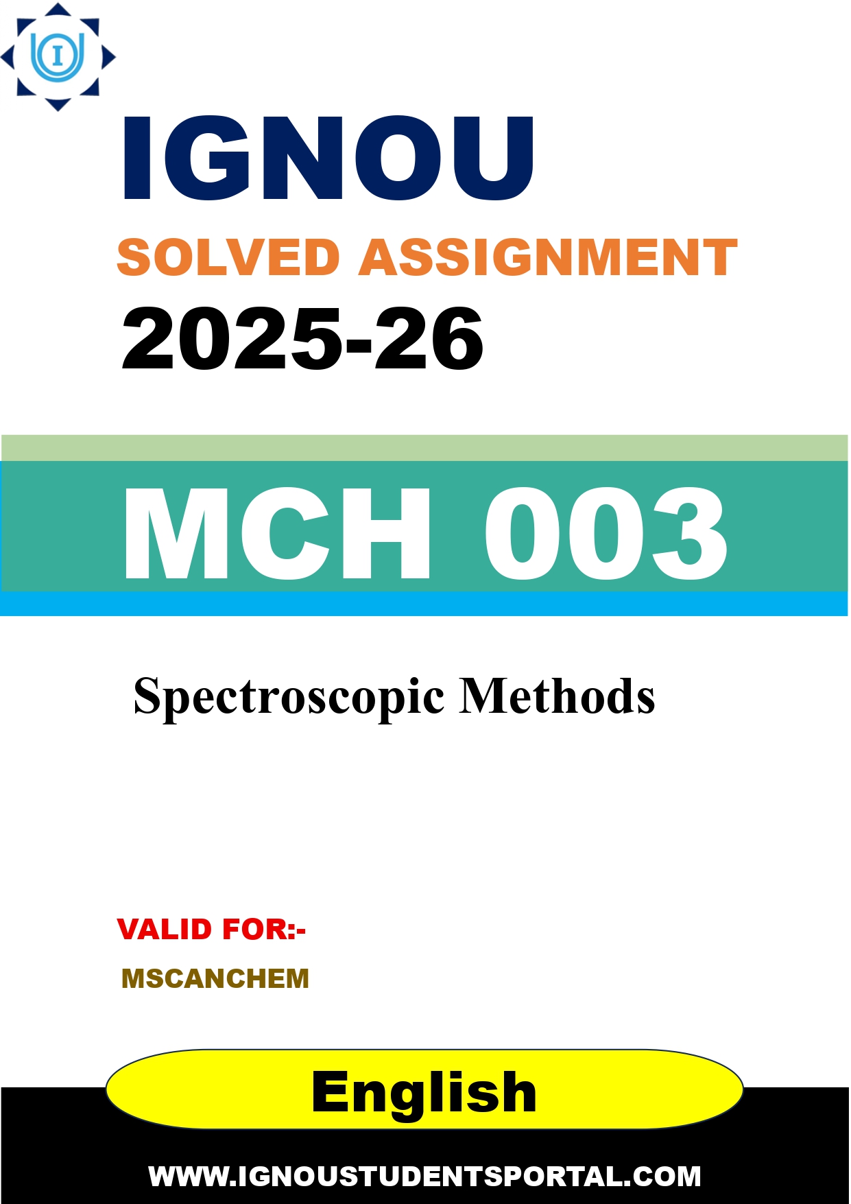 IGNOU MCH 003 Solved Assignment 2025-2026 (English Medium) – Download PDF