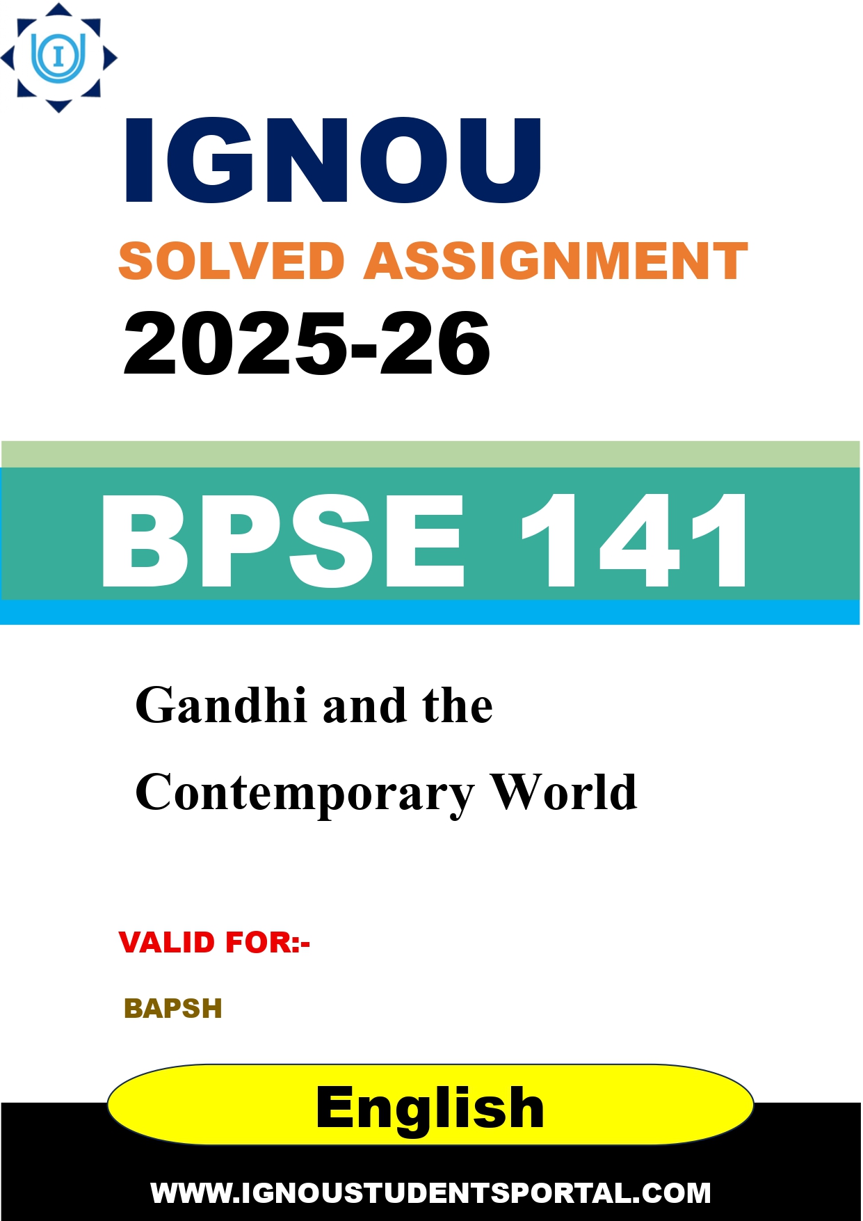 IGNOU BPSE 141 Solved Assignment 2025-2026 (English Medium) – Download PDF